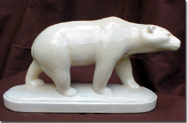 ours en céramique craquelée